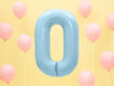 Picture of FOIL BALLOON NUMBER 0 PASTEL BLUE 34 INCH